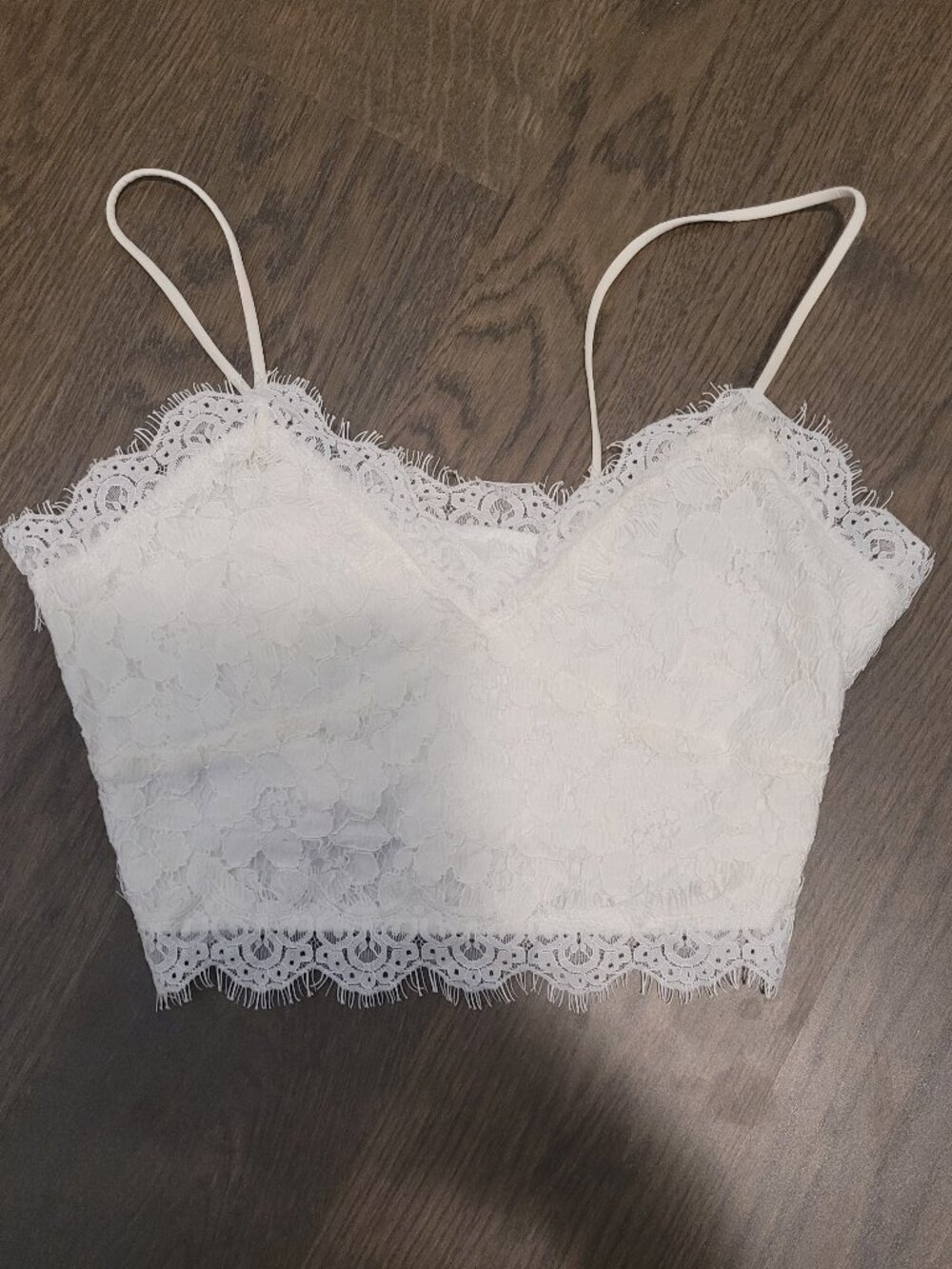 Shein White Lace Crop Top (BUNDLE OFFER: $2 If Bundled)